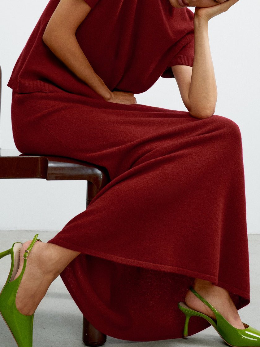 ALINA skirt, burgundy