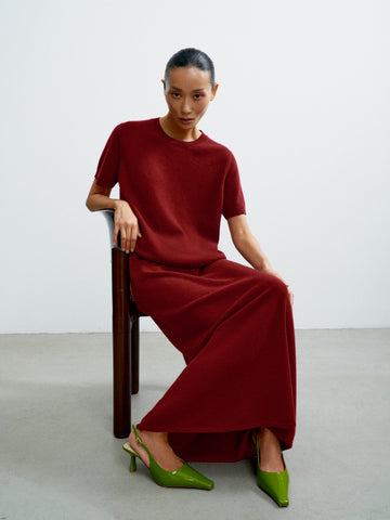 ALINA cashmere jumper, burgundy