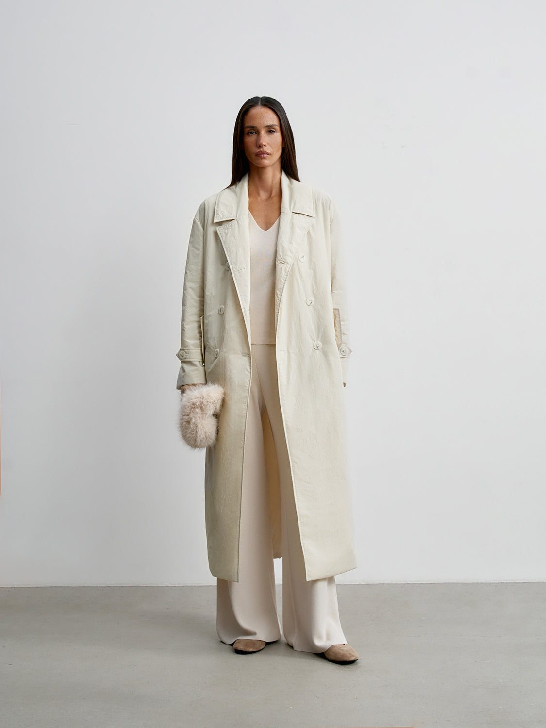 VANESSA lightweight down jacket, milk