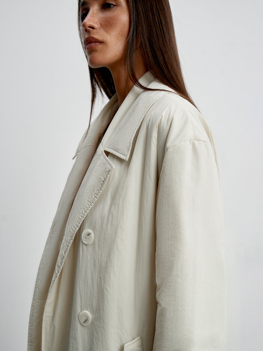 VANESSA lightweight down jacket, milk