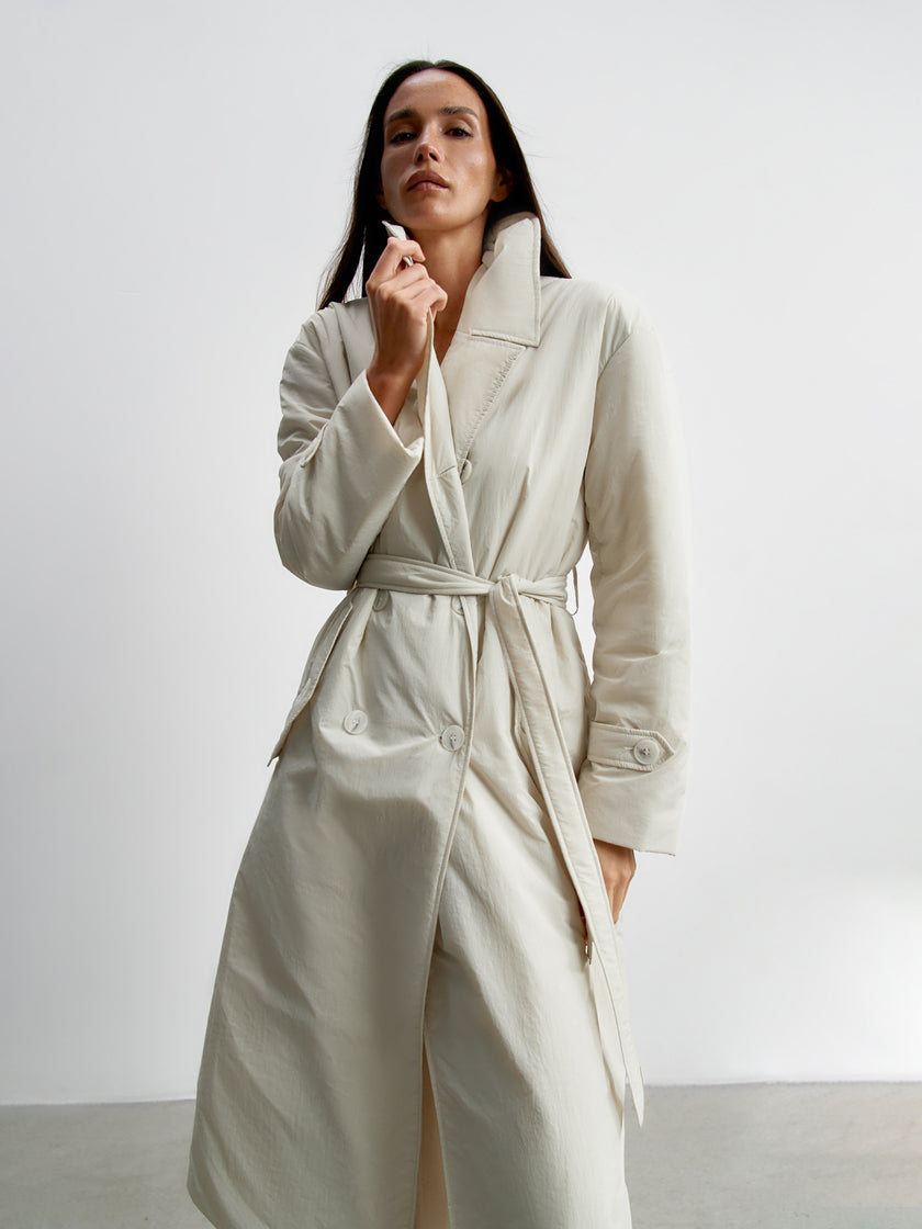 VANESSA lightweight down jacket, milk