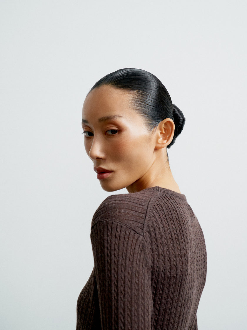 SHANTY long sleev jumper, chocolate