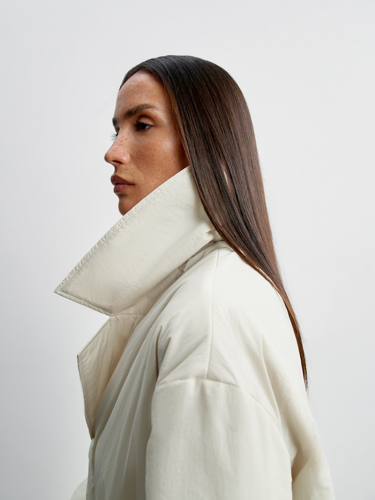 VANESSA lightweight down jacket, milk