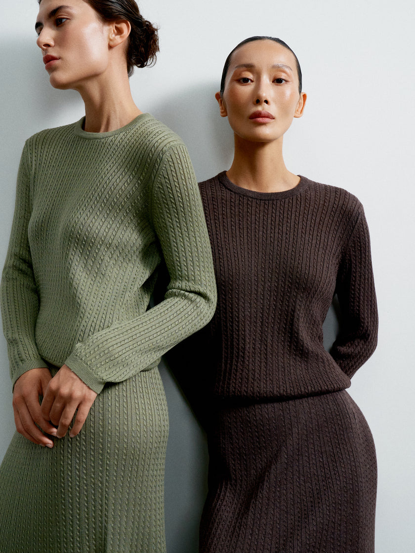 SHANTY long sleev jumper, khaki