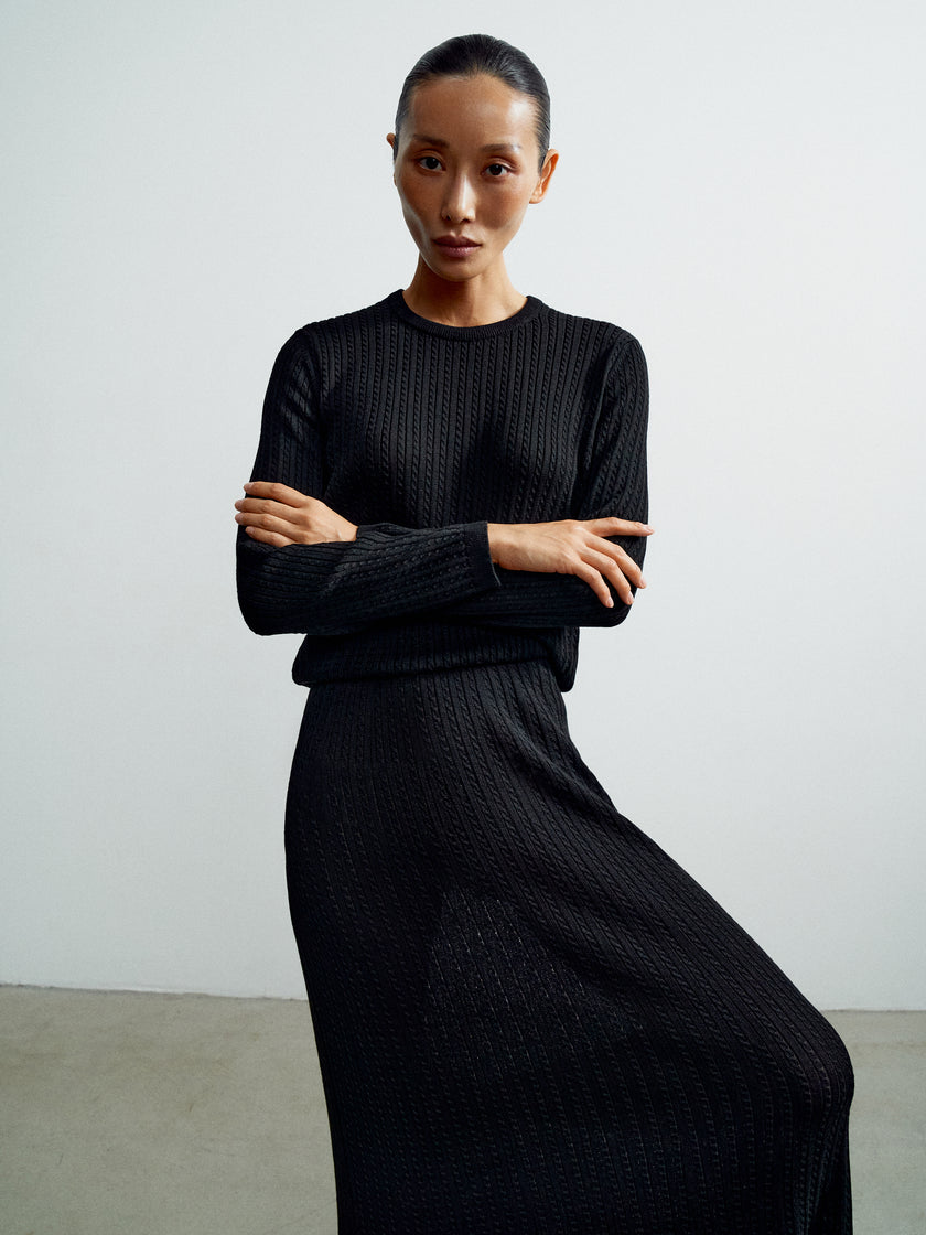 SHANTY long sleev jumper, black