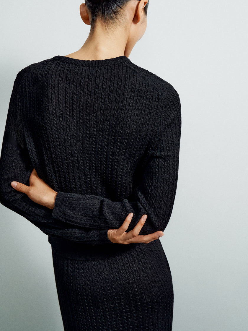 SHANTY long sleev jumper, black