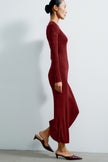 ZELMA dress, burgundy