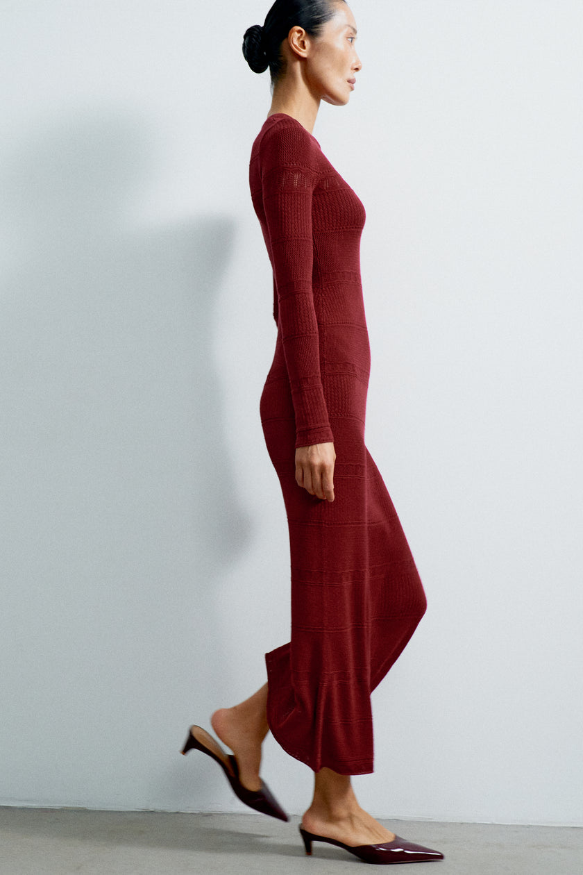 ZELMA dress, burgundy