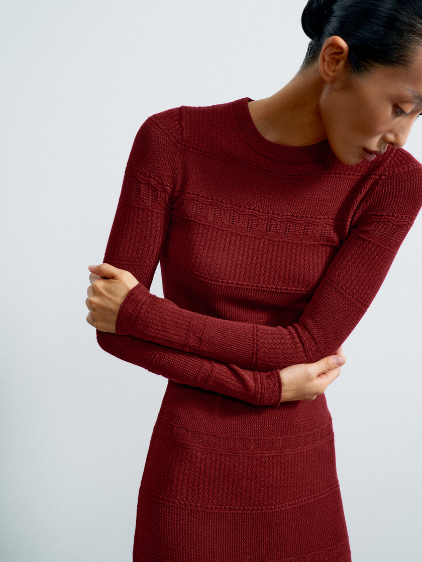 ZELMA dress, burgundy