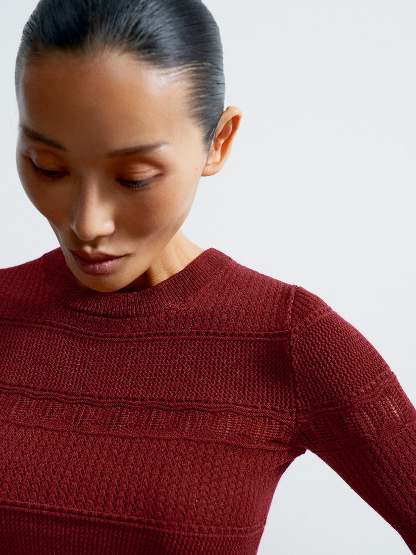 ZELMA dress, burgundy