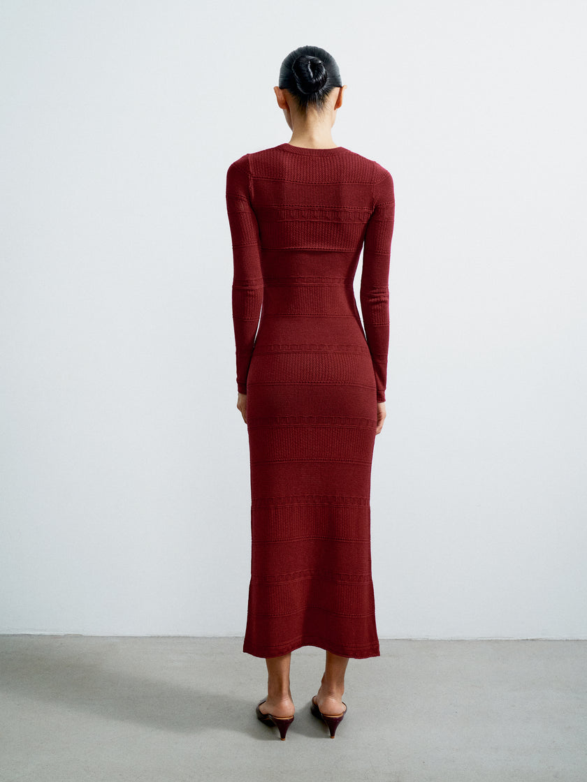 ZELMA dress, burgundy