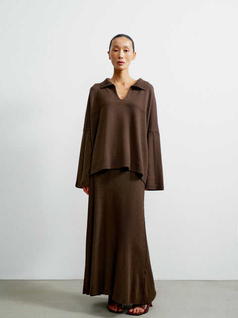 ANDREA jumper, chocolate