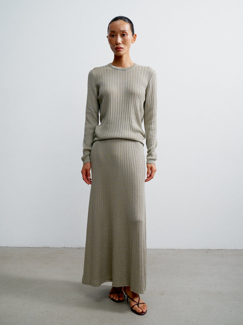 SHANTY long sleev jumper, gray-beige