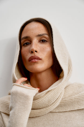ISABEL wool cashmere capor, beige
