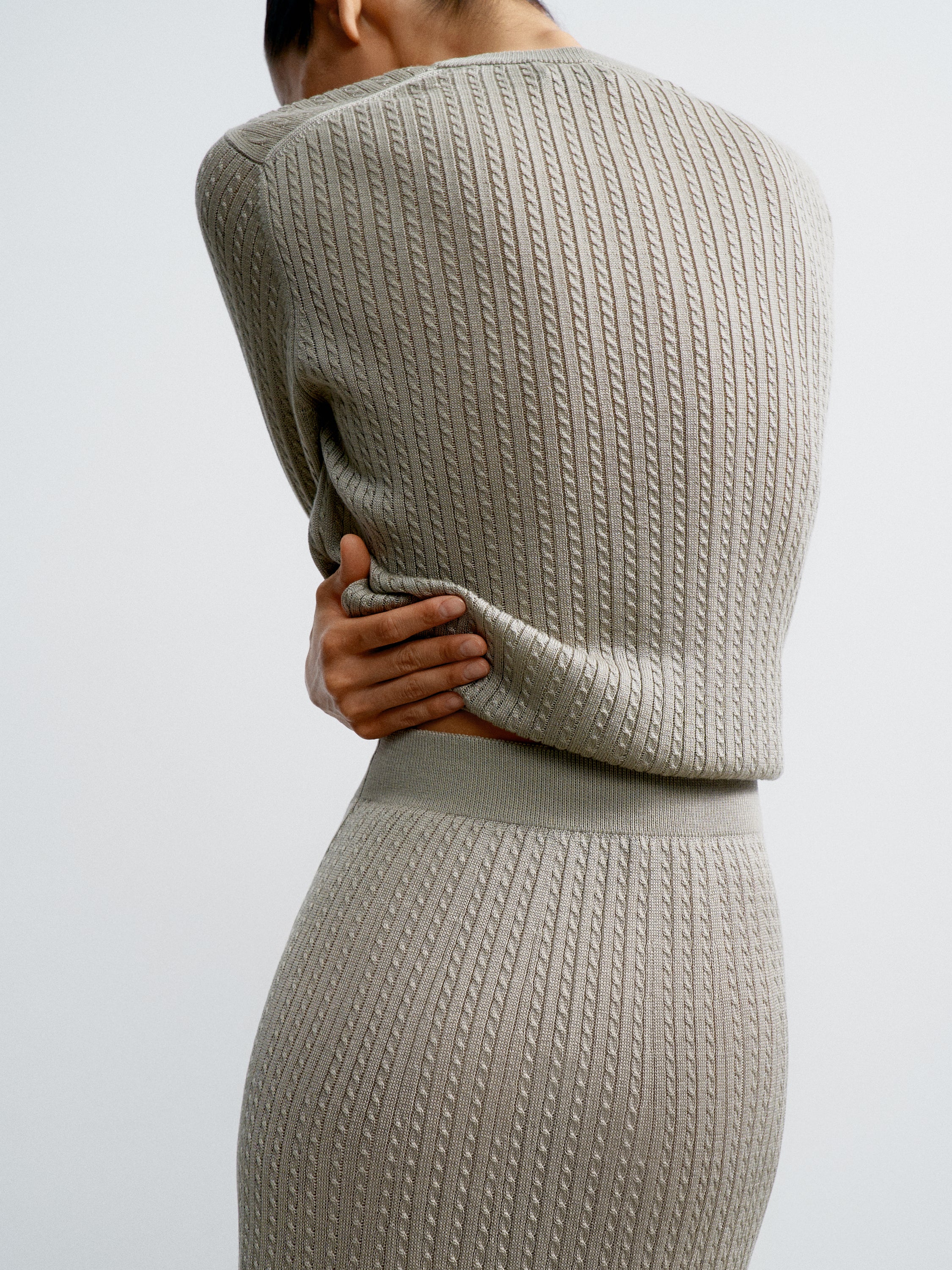 SHANTY long sleev jumper, gray-beige