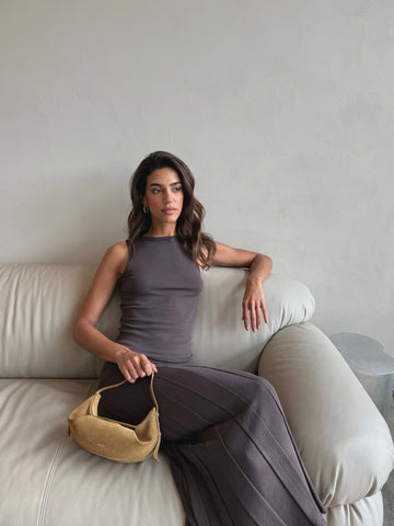 ERIKA fitted top, ardesia