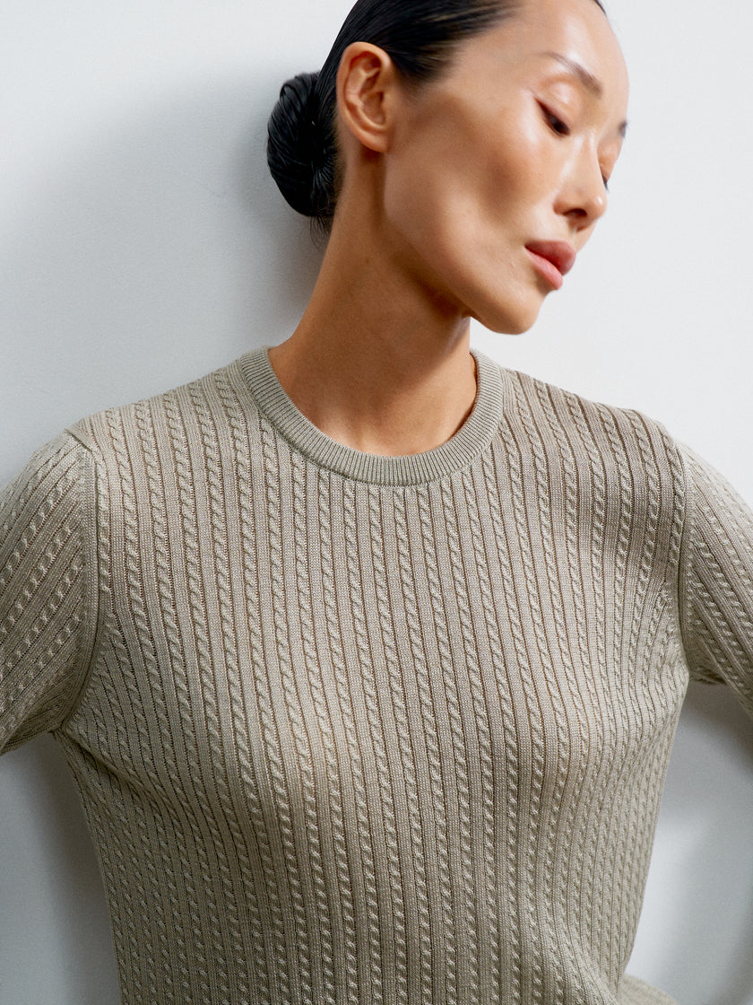 SHANTY long sleev jumper, gray-beige