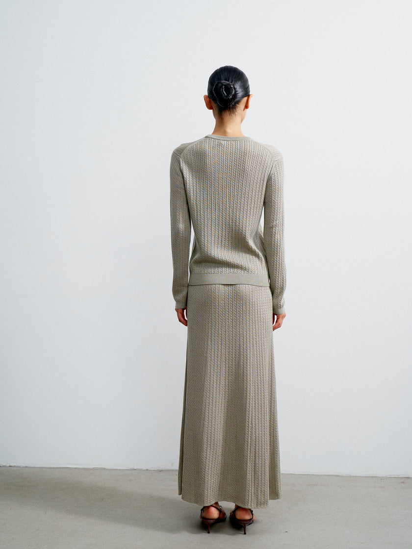 SHANTY long sleev jumper, gray-beige