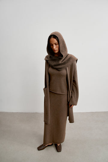 ISABEL wool cashmere capor, anthracite