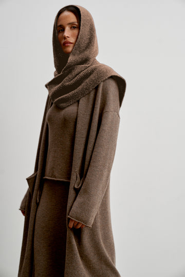 ISABEL wool cashmere capor, anthracite