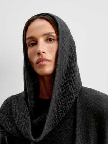 ISABEL wool cashmere capor, chocolate