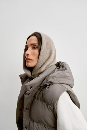 MICA soft knit capor, mocha