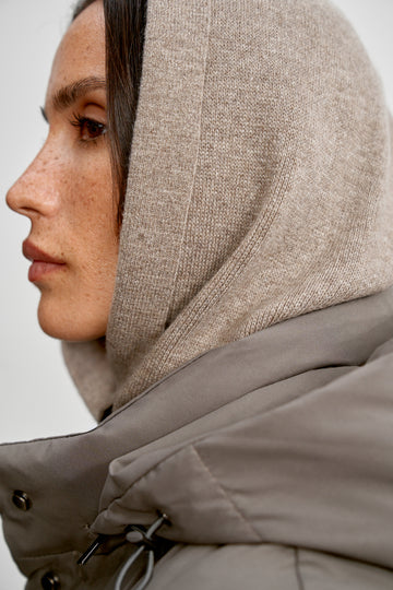 MICA soft knit capor, mocha