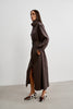 TEONA long trench coat, chocolate