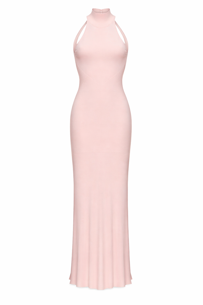 ESSENTIAL open-back dress, pink
