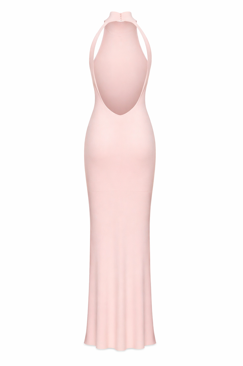 ESSENTIAL open-back dress, pink
