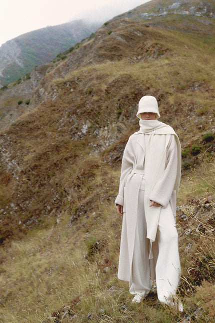 SAHAR cardigan coat, pearl