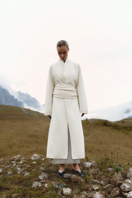 SEVARA cardigan coat, milk