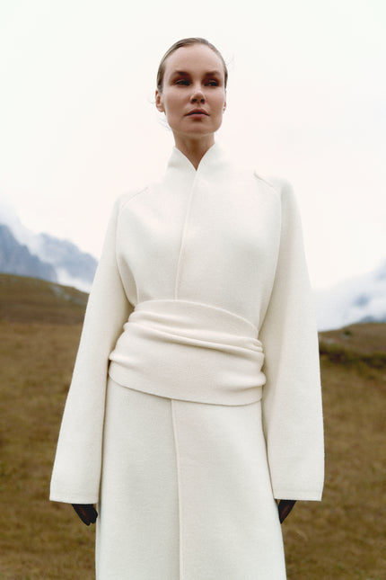 SEVARA cardigan coat, milk