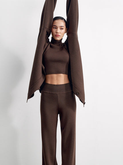 AMUSE crop top, chocolate