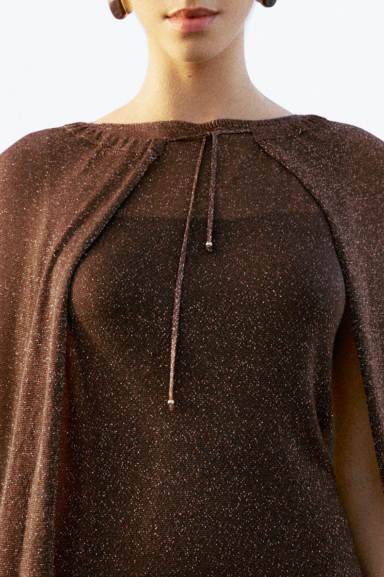 CAROLINE cape, chocolate