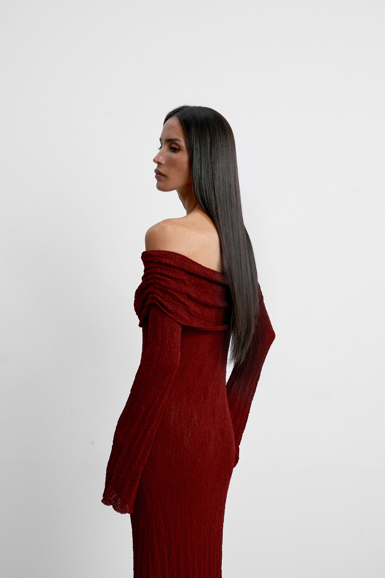 DAVIDA dress, burgundy
