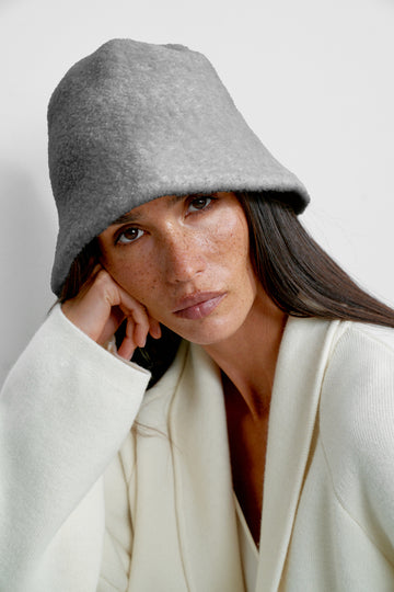 JESSI merino wool panama, gray