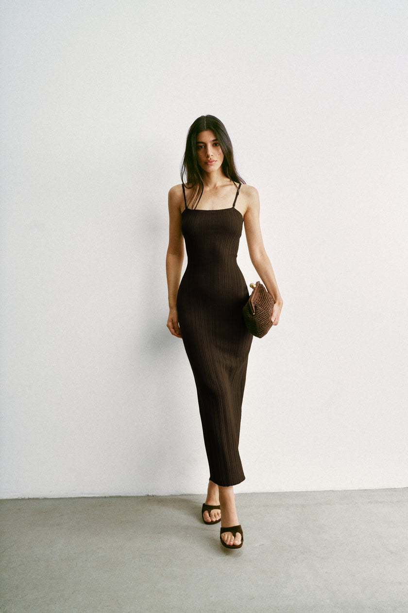 BALI dress, chocolate