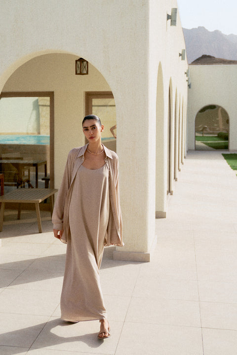 UMIDA cami dress, beige