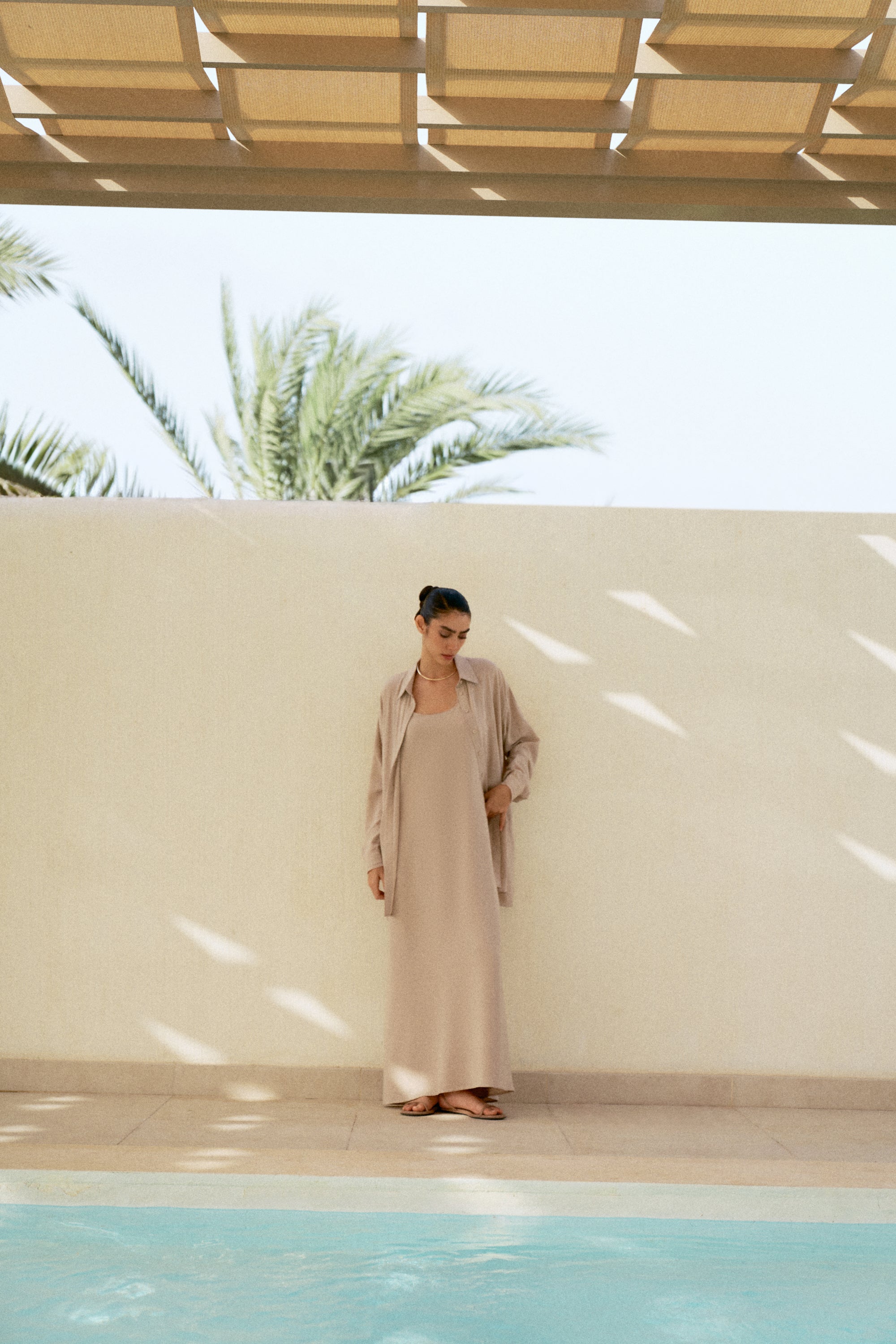 UMIDA cami dress, beige