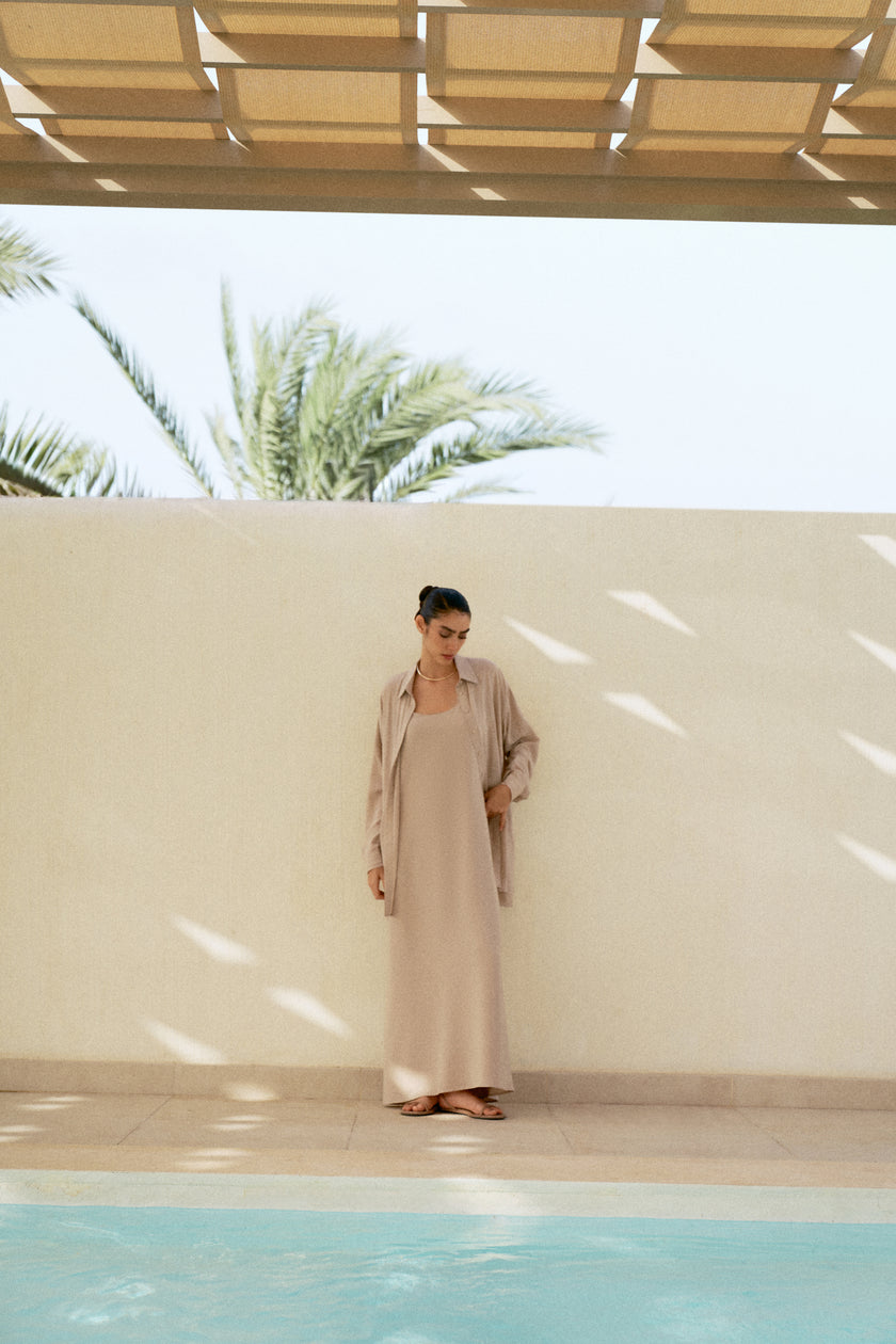 UMIDA cami dress, beige