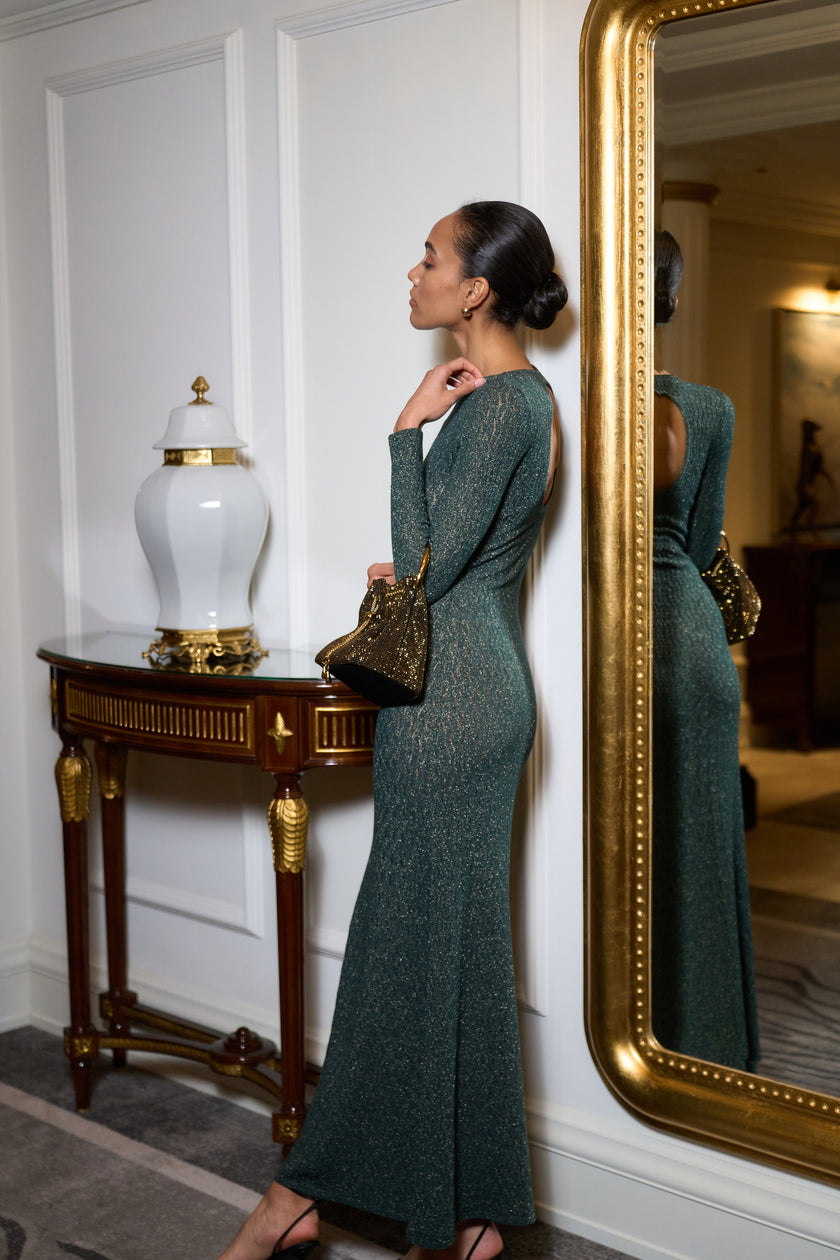 TAJ dress, emerald