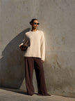 AMANDA basic sweater, beige