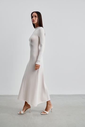 RUBY cashmere-blend dress, pearl