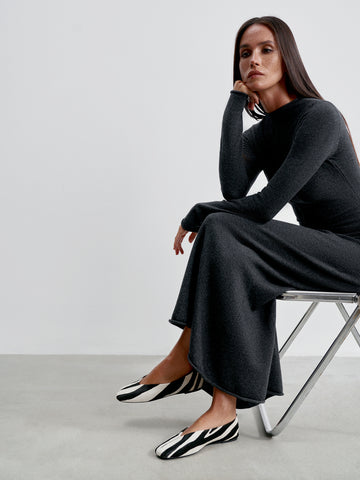 RUBY cashmere-blend dress, anthracite