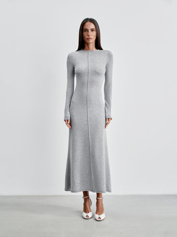 RUBY cashmere-blend dress, grey