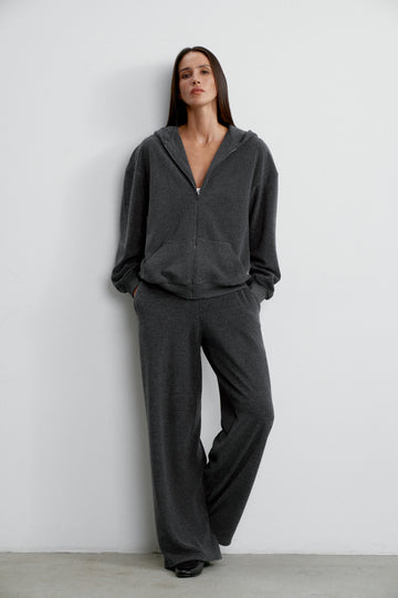 VIKI zip-up hoodie, graphite