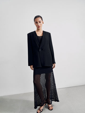 BIANCA double-breasted jacket, black