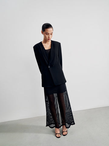 BIANCA double-breasted jacket, black
