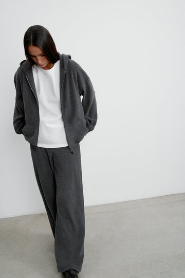 VIKI zip-up hoodie, graphite